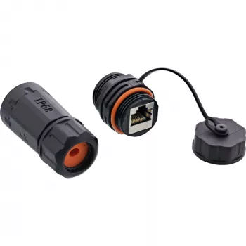 InLine Cat.6A Kupplung, wasserdicht IP68, 2x RJ45 F/F, 1:1
