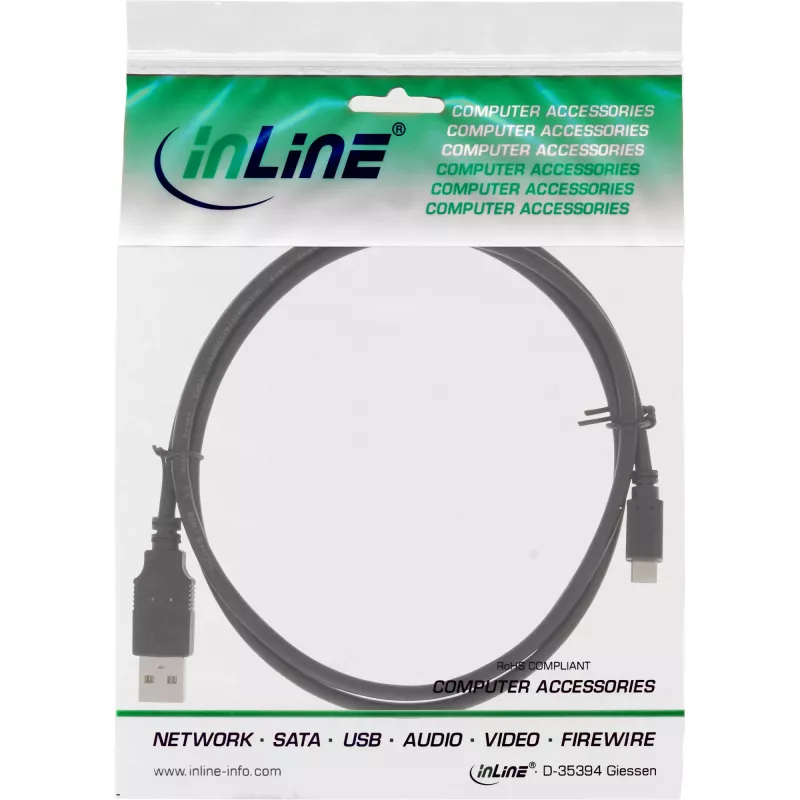InLine Micro USB 2.0 Schnellladekabel USB Typ A Stecker / Micro-B Stecker, 0,5 m