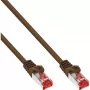 InLine Patchkabel S/FTP PiMF Cat.6 250MHz PVC Kupfer braun 20m