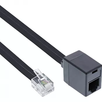InLine Modular-Kabel RJ12 6P6C Stecker/Buchse 2m