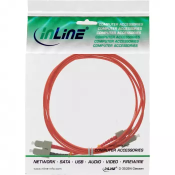 InLine Glasfaser-Duplex-Kabel SC/SC 50/125µm OM2 0,5 m