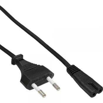 InLine Netzkabel, Euro-Stecker / Euro8-Stecker, schwarz, 2 m