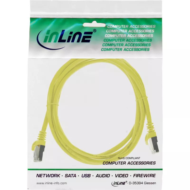 InLine Patchkabel SF/UTP Cat.5e gelb 1,5 m