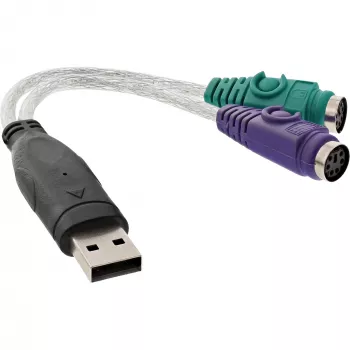 InLine USB-auf-PS/2-Konverter USB Typ A Stecker / 2x PS/2 Buchse