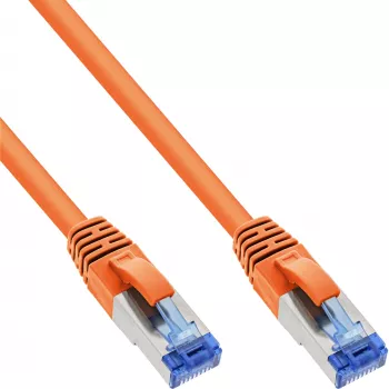 InLine Patchkabel S/FTP PiMF Cat.6A halogenfrei 500MHz orange 0,25m