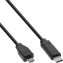 InLine USB 2.0 Kabel, USB-C Stecker / Micro-B Stecker, schwarz, 2m