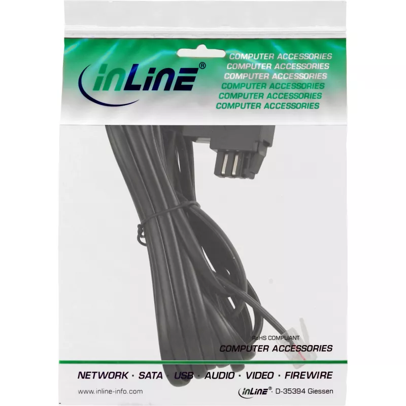 InLine TAE-N Kabel TAE-N / RJ11 Adapter 6P2C gebrückt 6 m