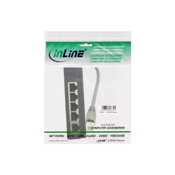 InLine ISDN-Splitter 5x RJ45 Buchse 15cm Kabel mit Abschlusswiderständen