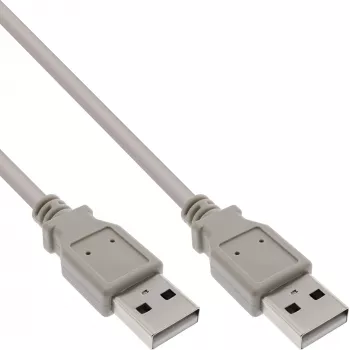 USB 2.0 Kabel Typ A Stecker/Stecker beige 5m InLine 34350H