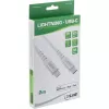 InLine USB-C Lightning Kabel, für iPad, iPhone, iPod, Silber/Aluminium, 2 m