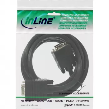 S-VGA-Kabel 15HD Stecker/Stecker schwarz 1,5 m InLine 17715B