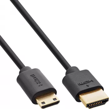 InLine schlank Ultra High Speed HDMI-Kabel AM/CM 8K4K vergoldet schwarz 1,5m