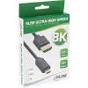InLine Slim Ultra High Speed HDMI-Kabel AM/DM 8K4K vergoldet schwarz 1m