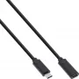 InLine USB 3.2 Gen.1x2 Verlängerungskabel, USB-C Stecker/Buchse, schwarz, 1,5m