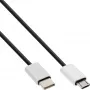 InLine USB 2.0 Kabel, USB-C Stecker / Micro-B Stecker, schwarz/alu, flexibel, 0,5m