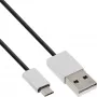 InLine Micro-USB 2.0 Kabel, USB Typ A / Micro B M/M, schwarz/alu, flexibel, 1m