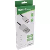 InLine USB 2.0 Kabel, USB-C Stecker / USB-A Stecker, schwarz/alu, flexibel, 0,5 m