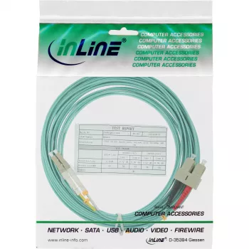 InLine Glasfaser-Duplexkabel LC/SC 50/125µm OM3 25m