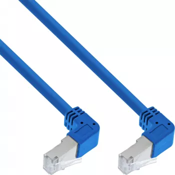 Netzwerkkabel InLine® S-76602BU-1.5 Winkelstecker S/FTP Cat.6 1,50 m Blau