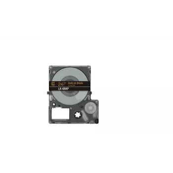Label Tape Epson LK-6BKP Schwarz Gold 2,4 cm Thermotransfer