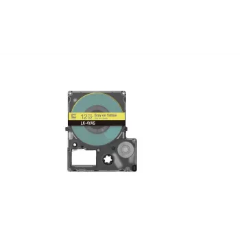 Etikettenband Epson LK-4YAS Grau Gelb Thermotransfer 1,2 cm