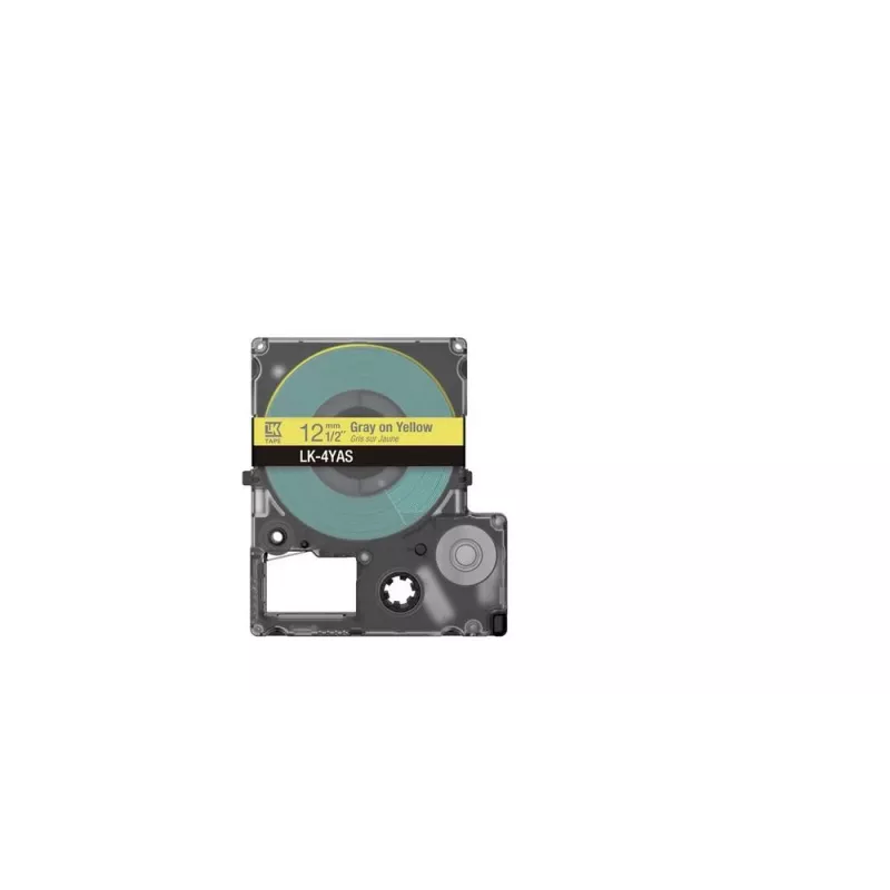 Etikettenband Epson LK-4YAS Grau Gelb Thermotransfer 1,2 cm