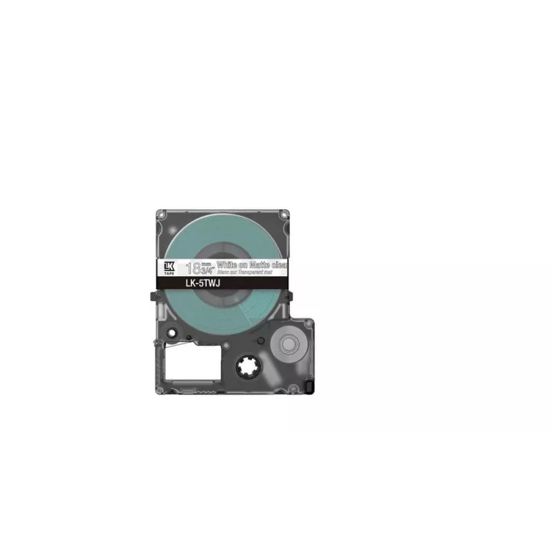 Label Tape Epson LK-5TWJ Transparent Weiß Thermotransfer 1,8 cm