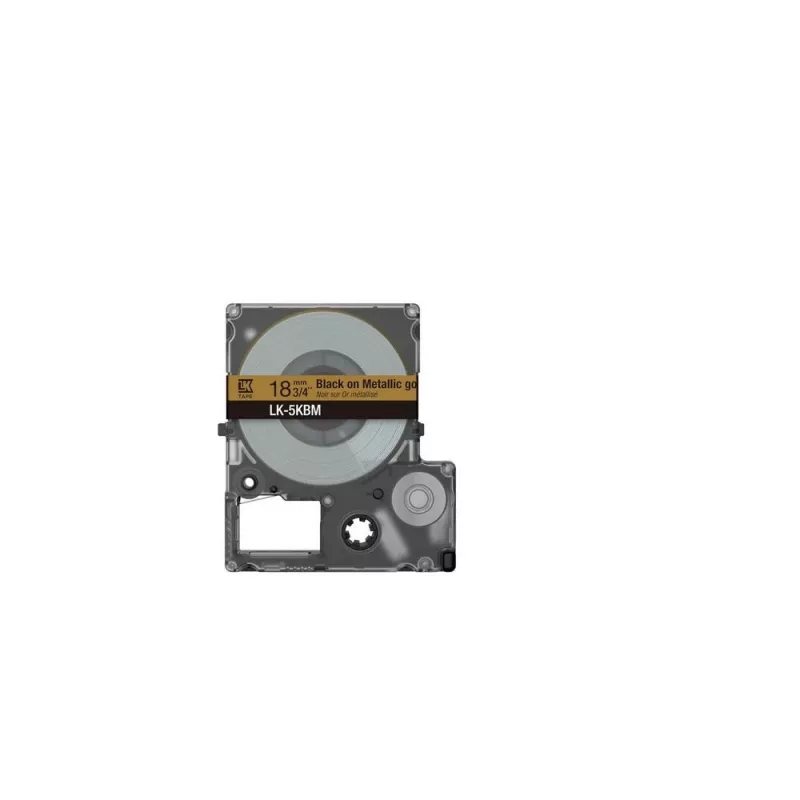 Labelband Epson LK-5KBM Schwarz Gold Thermotransfer 1,8 cm