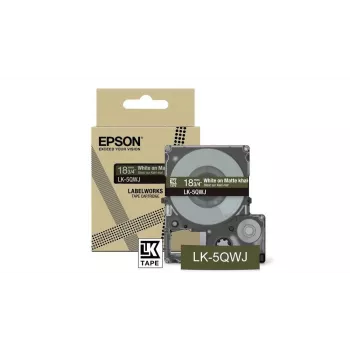 Etikettendrucker Epson LK-5QWJ Khaki Weiß Thermotransfer 1,8 cm