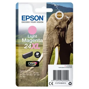 Epson Elephant Singlepack HellMagenta 24XL Claria Photo HD Tinte
