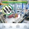 InLine Industrielles Netzwerkkabel, M12 4-polig D-kodiert Stecker auf RJ45, PUR 2m
