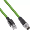 InLine Industrie-Netzwerkkabel, M12 8-polig X-kodiert auf RJ45-Stecker, Cat.6A PUR 1m