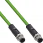 InLine Industrial Netzwerkkabel, M12 4-pin D-coded male/male, PUR 20m