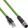 InLine Industrial Netzwerkkabel, M12 4-pin D-coded male plug to RJ45, PUR 3m