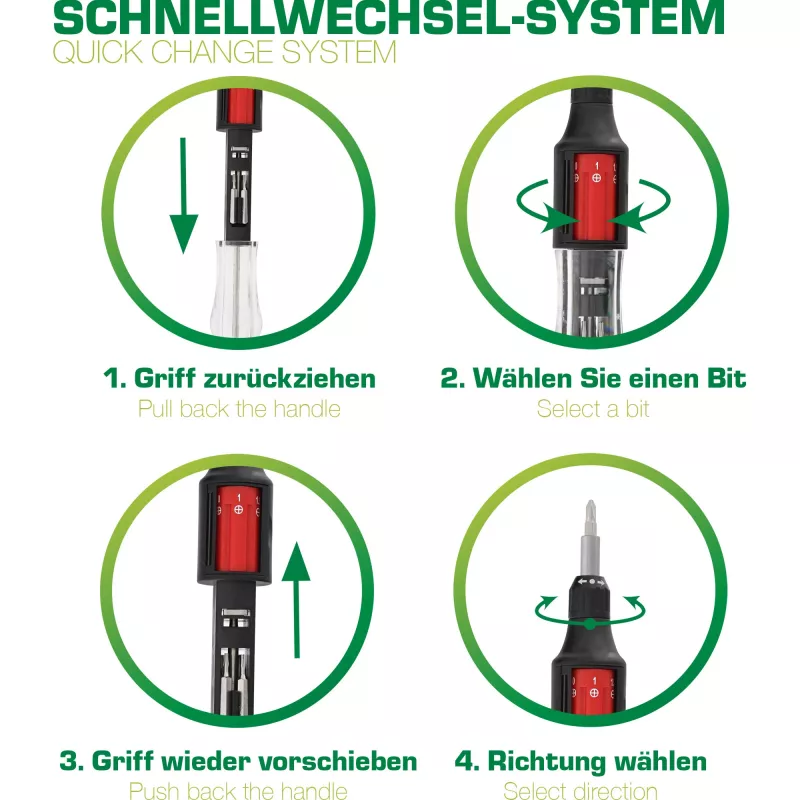 InLine Ratschenschraubendreher 10in1 mini InLine 43090