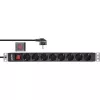 InLine 16412S Überspannungsschutz Schwarz 8 AC-Ausgänge 2 m