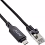 Netzwerkkabel InLine 33381B USB-C auf RJ45 Gigabit 5m Schwarz