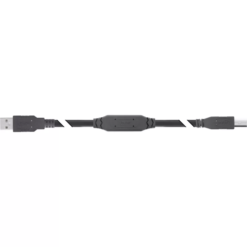 InLine USB 2.0 aktives Kabel, USB-A Stecker auf USB-B Stecker, 7,5m