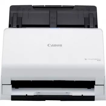 Canon imageFORMULA R30 Treiberloser Desktop-Dokumentenscanner, 216 x 356 mm, 600 x 600 DPI, ADF + Einzelblatteinzug, Weiß, CIS, RGB LED