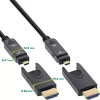 InLine HDMI AOC Kabel, Ultra High Speed HDMI, 8K4K, abnehmbarer Stecker, 25m