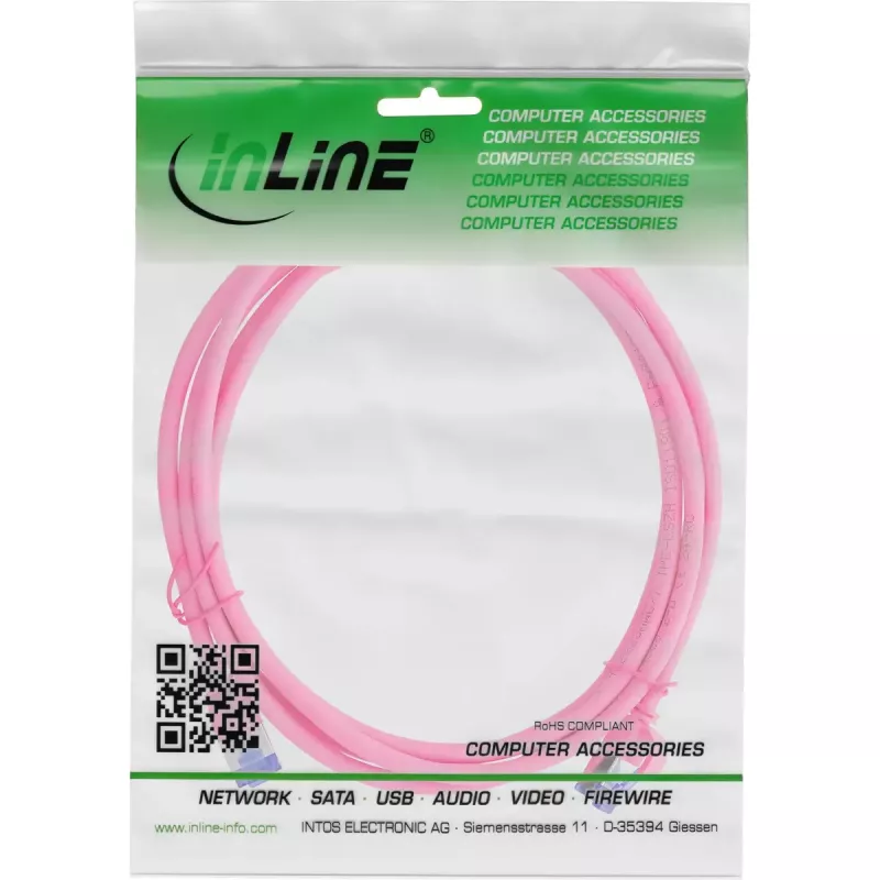 InLine 74903M Netzwerkkabel Magenta 3 m Cat6a S/FTP (S-STP)