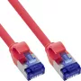 InLine 74901R Slim Patchkabel, Cat.6A, S/FTP, TPE (LSZH), flexibel, PoE, rot, 1 m