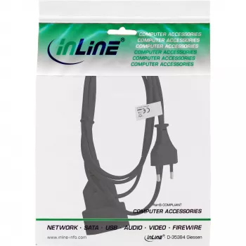InLine 16680S Netzkabel Schwarz 0,2 m CEE7/16