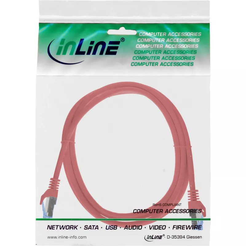 InLine 72655R Netzwerkkabel Rot 0,5 m Cat6a S/FTP (S-STP)