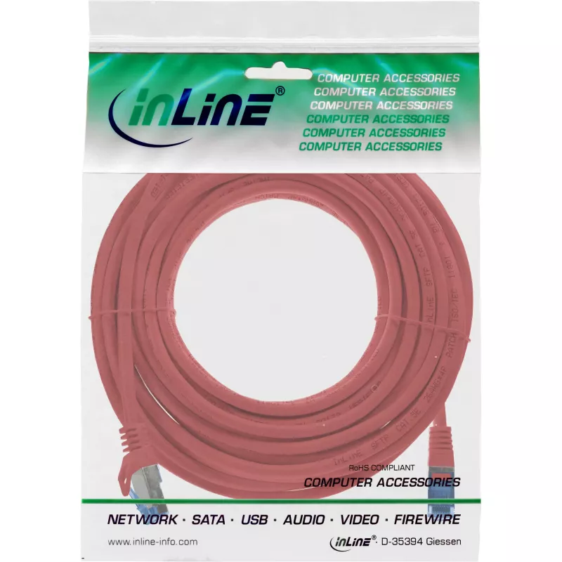InLine 72605R Netzwerkkabel Rot 5 m Cat6a S/FTP (S-STP)
