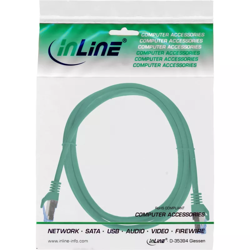 InLine 72614G Netzwerkkabel Grün 1,5 m Cat6a S/FTP (S-STP)