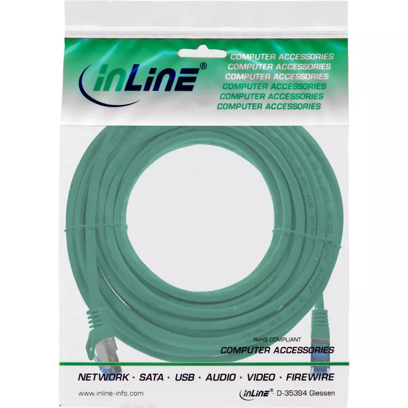 InLine 72600G Netzwerkkabel Grün 10 m Cat6a S/FTP (S-STP)