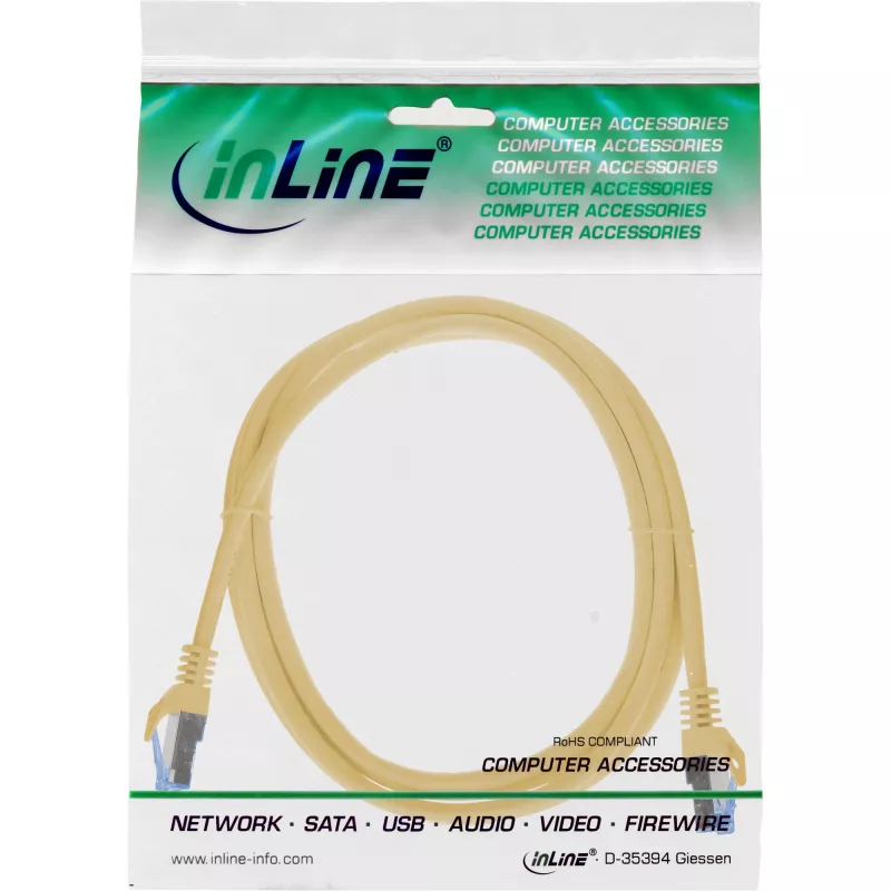InLine 72603Y Netzwerkkabel Gelb 3 m Cat6a S/FTP (S-STP)