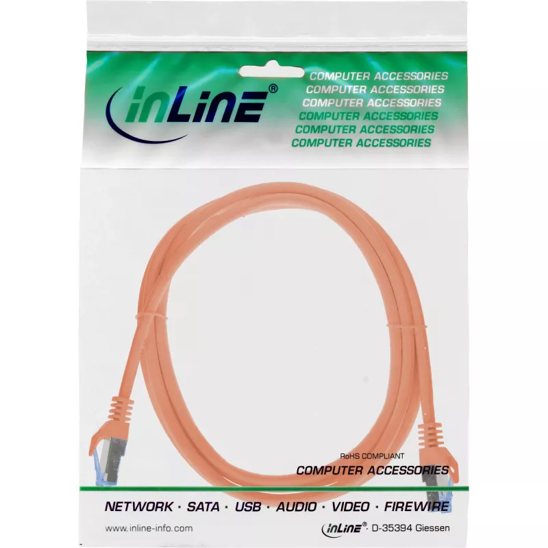 InLine 72603O Netzwerkkabel Orange 3 m Cat6a S/FTP (S-STP)