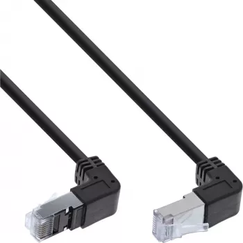 InLine Patchkabel oben/unten abgewinkelt, S/FTP (PiMf), Kat.6, 250 MHz, PVC Kupfer
